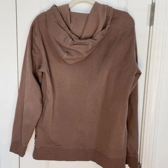 Vans Pullover Hoodie Embroidered Logo Boxy Fit Casual Comfy Brown Small - Picture 6 of 9